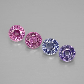 Achetez naturel ct multicolore saphir gems, coupe roude, en provenance tanzanie chez gemselect. en stock, livraison internationale!