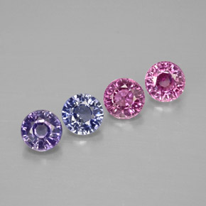 Achetez naturel ct multicolore saphir gems, coupe roude, en provenance tanzanie chez gemselect. en stock, livraison internationale!