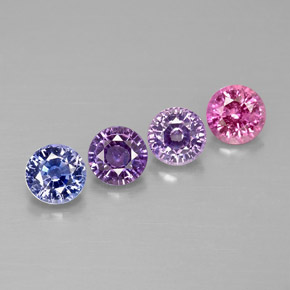 Achetez naturel ct multicolore saphir gems, coupe roude, en provenance tanzanie chez gemselect. en stock, livraison internationale!