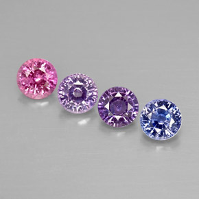 Achetez naturel ct multicolore saphir gems, coupe roude, en provenance tanzanie chez gemselect. en stock, livraison internationale!