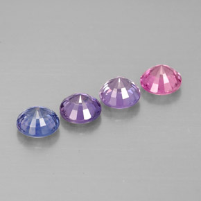 Achetez naturel ct multicolore saphir gems, coupe roude, en provenance tanzanie chez gemselect. en stock, livraison internationale!