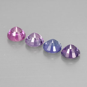 Achetez naturel ct multicolore saphir gems, coupe roude, en provenance tanzanie chez gemselect. en stock, livraison internationale!