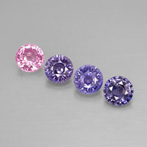 Achetez naturel ct multicolore saphir gems, coupe roude, en provenance tanzanie chez gemselect. en stock, livraison internationale!