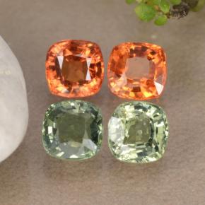 Achetez naturel 2,53ct multicolore saphir gems, coupe coussin, en provenance tanzanie chez gemselect. en stock, livraison internationale!