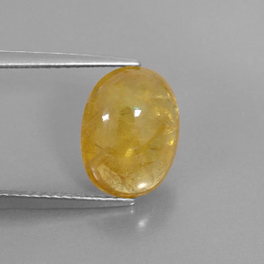 Saphir jaune naturelle transparent, 4,29 ct, transparent / translucide