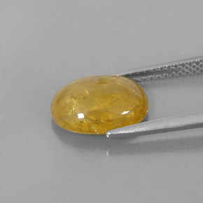 Saphir jaune naturelle transparent, 4,29 ct, transparent / translucide