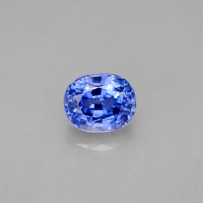 Saphir bleue naturelle coupe ovale, 2,05 ct, VVS