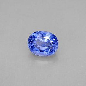 Saphir bleue naturelle coupe ovale, 2,05 ct, VVS