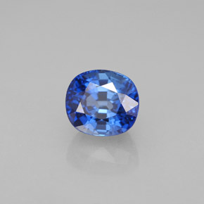 Saphir bleue naturelle coupe coussin, 2,14 ct, VVS-VS