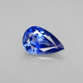 Saphir bleue naturelle en forme de poire, 2,29 ct, VVS