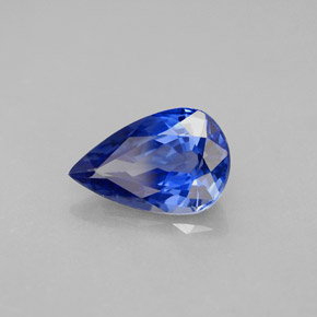 Saphir bleue naturelle en forme de poire, 2,29 ct, VVS