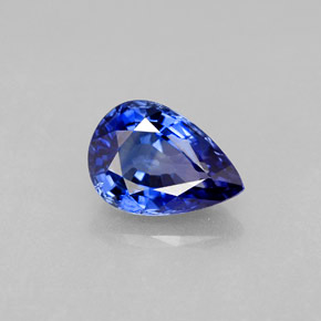 Saphir bleue naturelle en forme de poire, 1,99 ct, VVS-VS