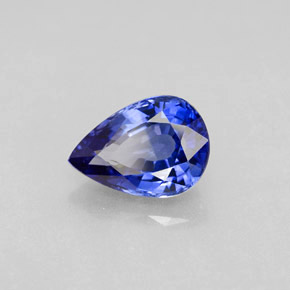 Saphir bleue naturelle en forme de poire, 1,99 ct, VVS-VS
