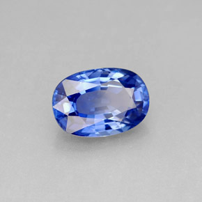 Saphir bleue naturelle coupe ovale, 2,15 ct, VVS-VS