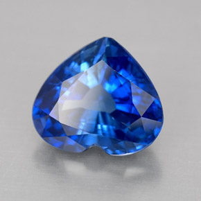 Saphir bleue naturelle forme de coeur, 3,03 ct, VVS-VS