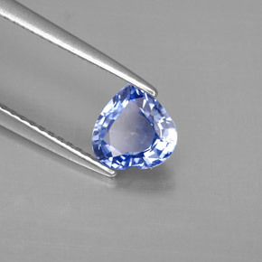 Saphir bleue naturelle forme de coeur, 1,17 ct, VVS