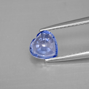 Saphir bleue naturelle forme de coeur, 1,17 ct, VVS