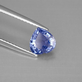 Saphir bleue naturelle forme de coeur, 1,18 ct, VVS-VS