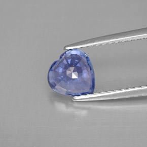 Saphir bleue naturelle forme de coeur, 1,18 ct, VVS-VS