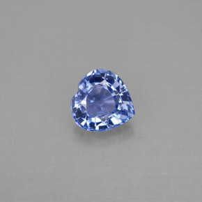 Saphir bleue naturelle forme de coeur, 1,23 ct, VS