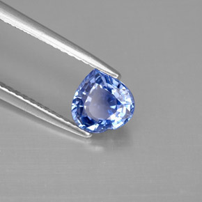 Saphir bleue naturelle forme de coeur, 1,23 ct, VS