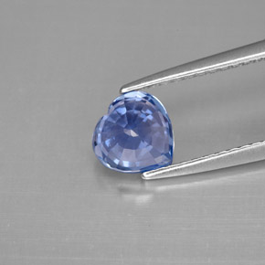 Saphir bleue naturelle forme de coeur, 1,23 ct, VS