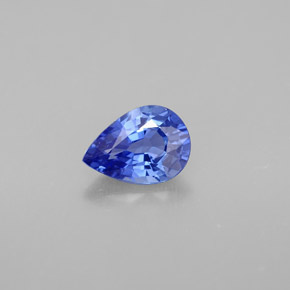 Saphir bleue naturelle en forme de poire, 0,86 ct, VVS-VS