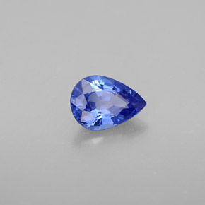 Saphir bleue naturelle en forme de poire, 0,86 ct, VVS-VS