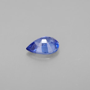 Saphir bleue naturelle en forme de poire, 0,86 ct, VVS-VS