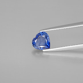 Saphir bleue naturelle forme de coeur, 1,12 ct, VS