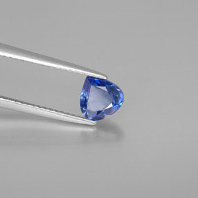 Saphir bleue naturelle forme de coeur, 1,12 ct, VS