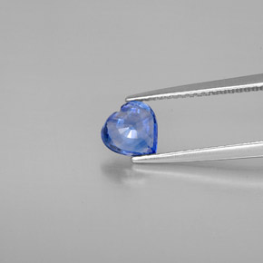 Saphir bleue naturelle forme de coeur, 1,12 ct, VS