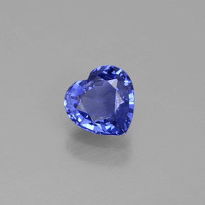 Saphir bleue naturelle forme de coeur, 1,06 ct, VS