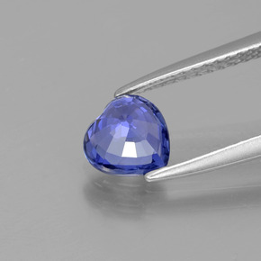 Saphir bleue naturelle forme de coeur, 1,06 ct, VS