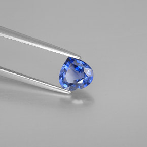 Saphir bleue naturelle forme de coeur, 1,29 ct, VS