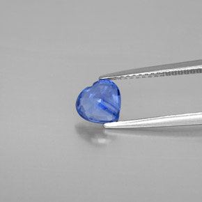 Saphir bleue naturelle forme de coeur, 1,29 ct, VS
