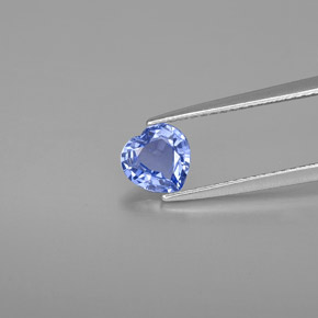 Saphir bleue naturelle forme de coeur, 1,21 ct, VVS-VS