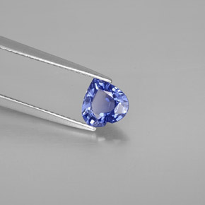 Saphir bleue naturelle forme de coeur, 1,21 ct, VVS-VS