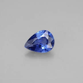 Saphir bleue naturelle en forme de poire, 0,80 ct, VVS-VS