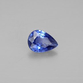 Saphir bleue naturelle en forme de poire, 0,80 ct, VVS-VS