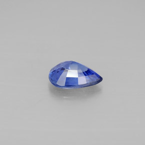 Saphir bleue naturelle en forme de poire, 0,80 ct, VVS-VS