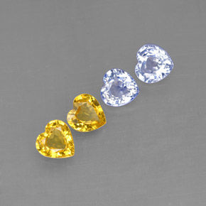 Achetez naturel ct multicolore saphir gems, forme de coeur, en provenance sri lanka (ceylan) chez gemselect. en stock, livraison internationale!