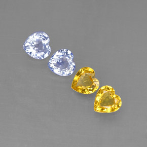 Achetez naturel ct multicolore saphir gems, forme de coeur, en provenance sri lanka (ceylan) chez gemselect. en stock, livraison internationale!