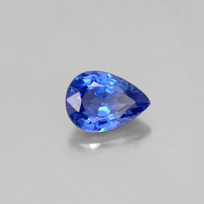 Saphir bleue naturelle en forme de poire, 0,97 ct, VVS