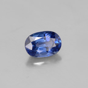 Saphir bleue naturelle coupe ovale, 1,07 ct, VVS