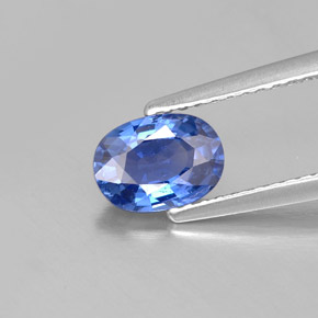Saphir bleue naturelle coupe ovale, 1,04 ct, VS