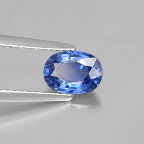 Saphir bleue naturelle coupe ovale, 1,04 ct, VS
