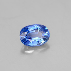 Saphir bleue naturelle coupe ovale, 1,17 ct, VVS
