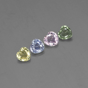 Achetez naturel 1,30ct multicolore saphir gems, forme de coeur, en provenance sri lanka chez gemselect. en stock, livraison internationale!