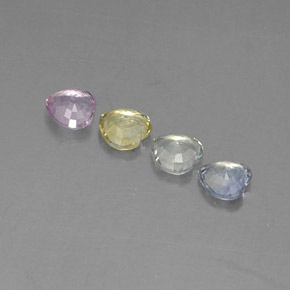 Achetez naturel ct multicolore saphir gems, forme de coeur, en provenance sri lanka (ceylan) chez gemselect. en stock, livraison internationale!
